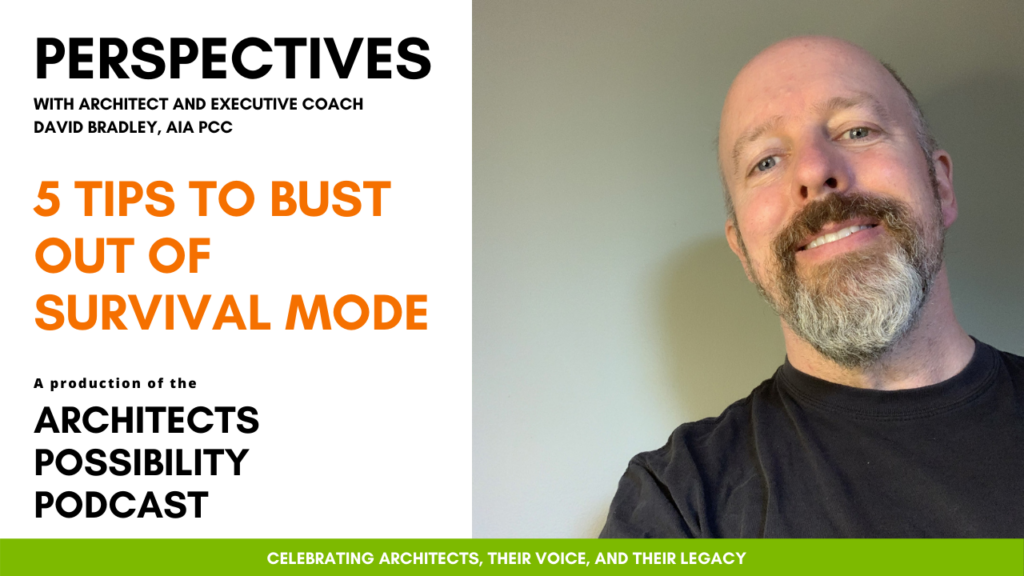 David Bradley, AIA PCC shares coaching perspectives from the Architects Possibility Podcast
